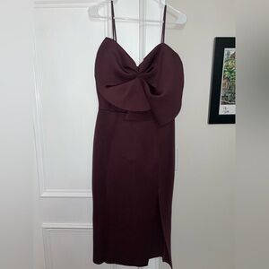Elegant Burgundy Dress